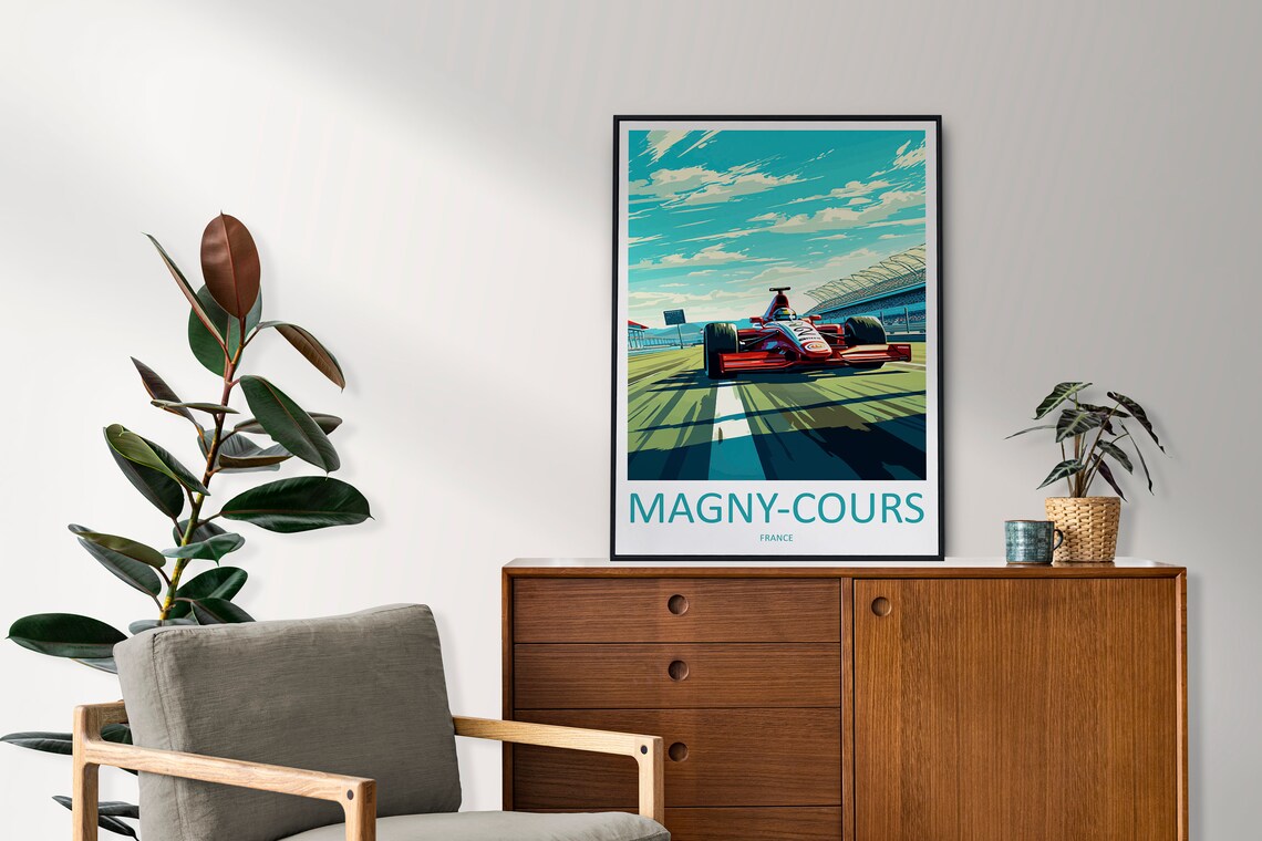 Magny Cours Travel Poster, Motorsport Race Circuit - Image 2