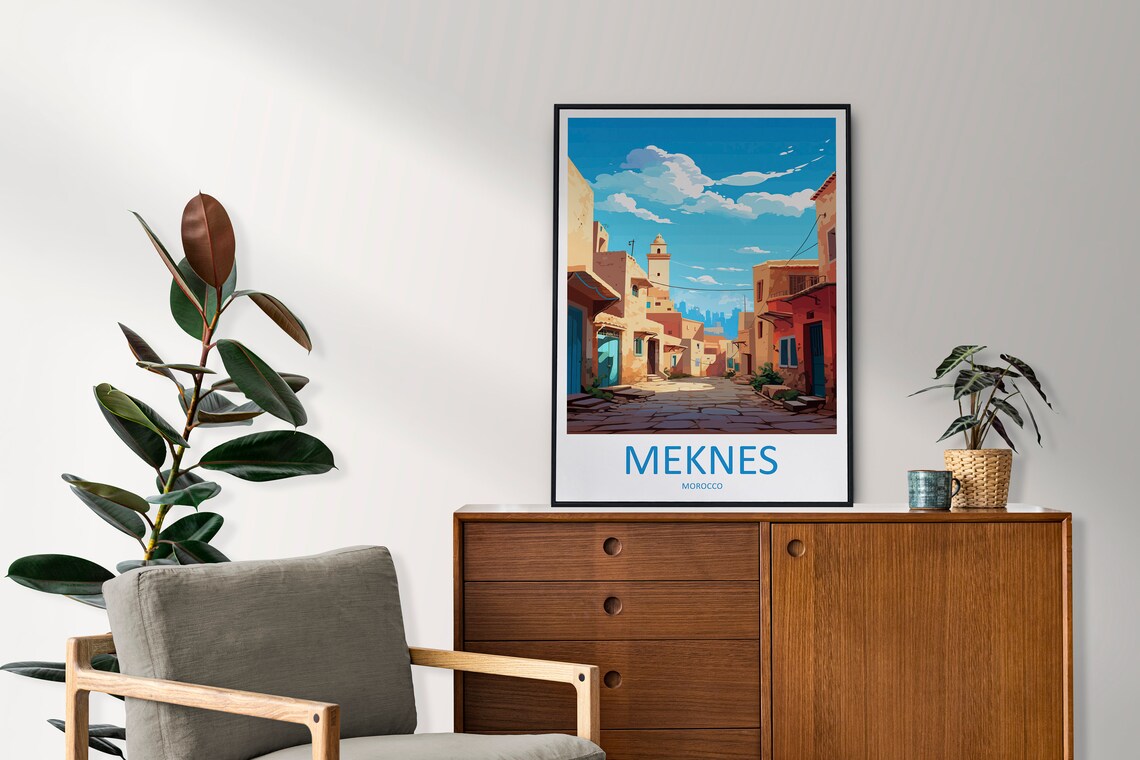 Meknes Travel Poster, Morocco Wall Decor - Image 2