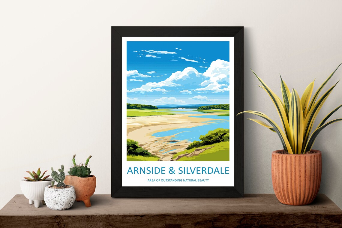 Arnside and Silverdale Estuary Wide Sandbanks AONB Travel Poster - Image 3