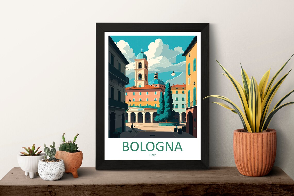 Bologna Travel Poster, Italy Wall Art Print - Image 3