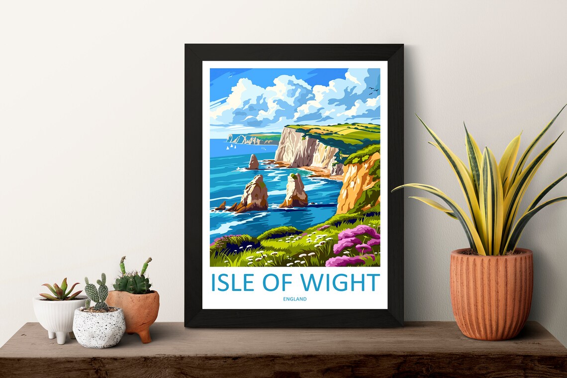 Isle Of Wight Travel Poster, AONB Home Decor - Image 3