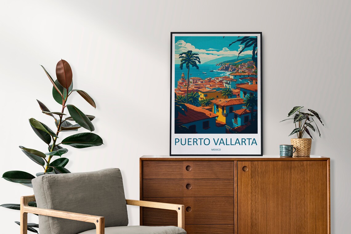 Puerto Vallarta Travel Poster, Mexico Wall Decor - Image 2