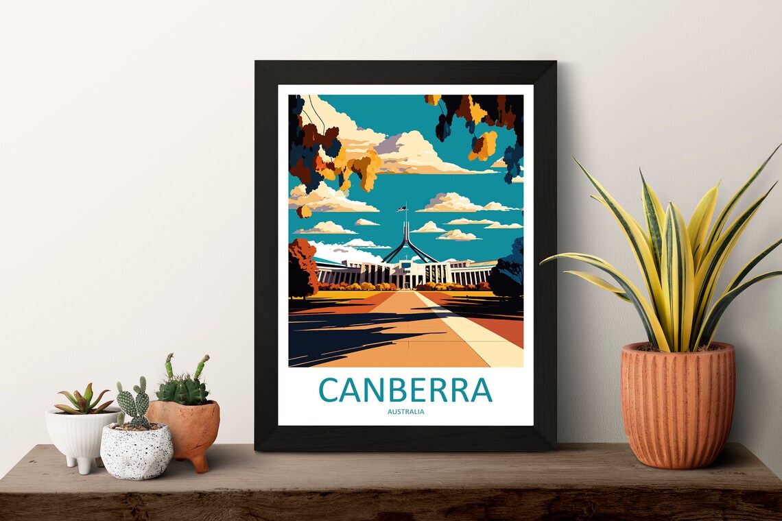 Canberra Travel Poster, Australia Wall Art Print - Image 3