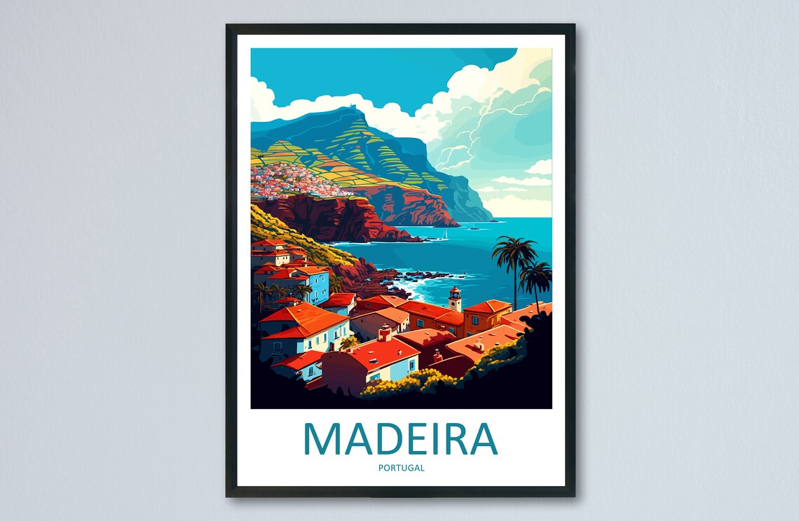 Madeira Travel Print Art Lovers Travel Poster