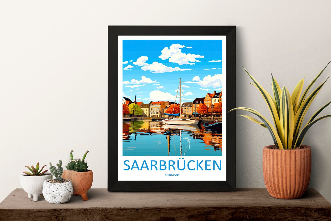 Saarbrcken Travel Poster, Germany City View - Image 3