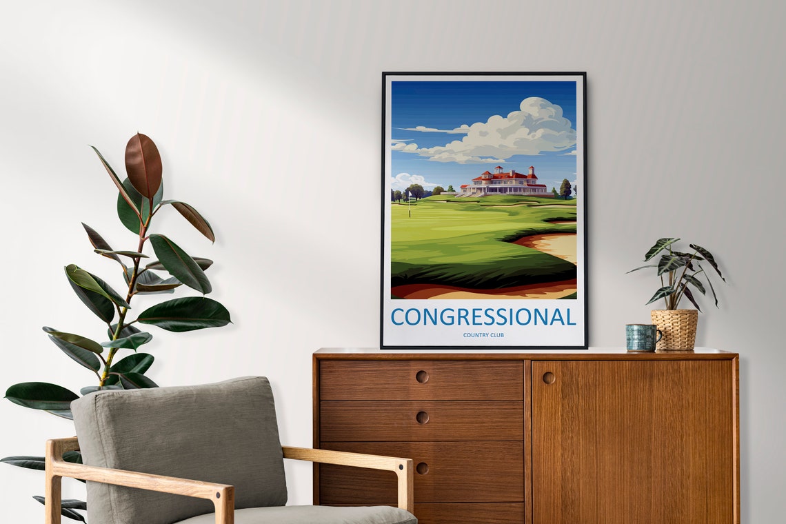 Congressional Country Club Golf Course With Historic Clubhouse Poster - Image 2