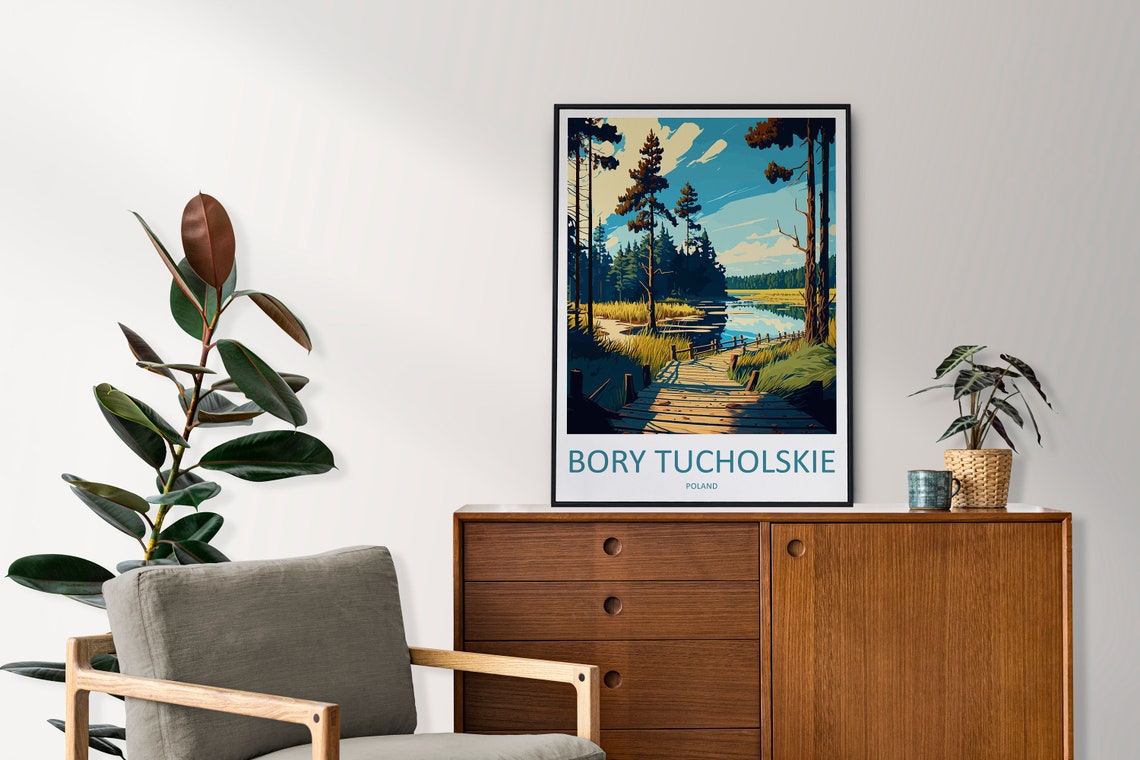 Bory Tucholskie Poland Pine Forest Boardwalk Wetlands Poster - Image 2