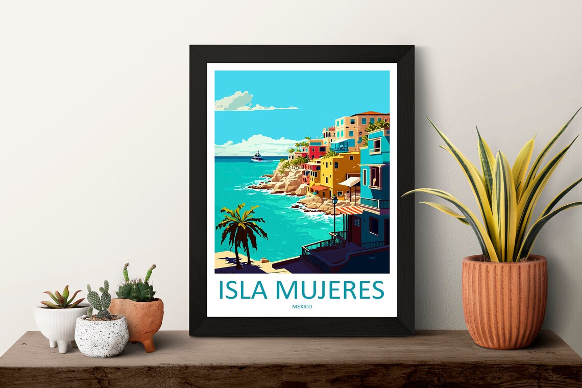 Isla Mujeres Travel Poster, Place-Inspired Wall Art - Image 3