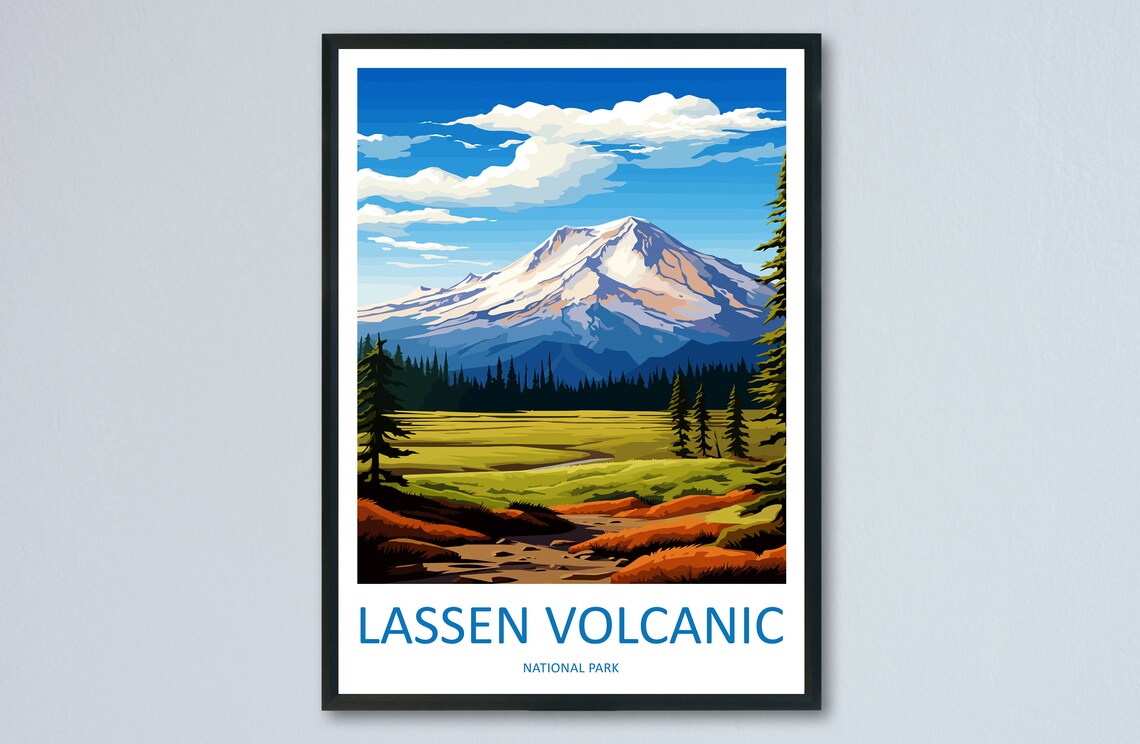 Lassen Volcanic National Park Travel Poster