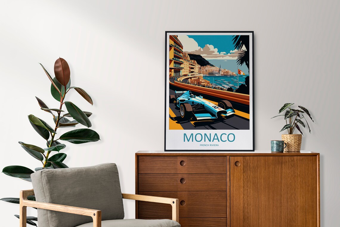 Monaco Travel Poster, Europe Wall Art Print - Image 2