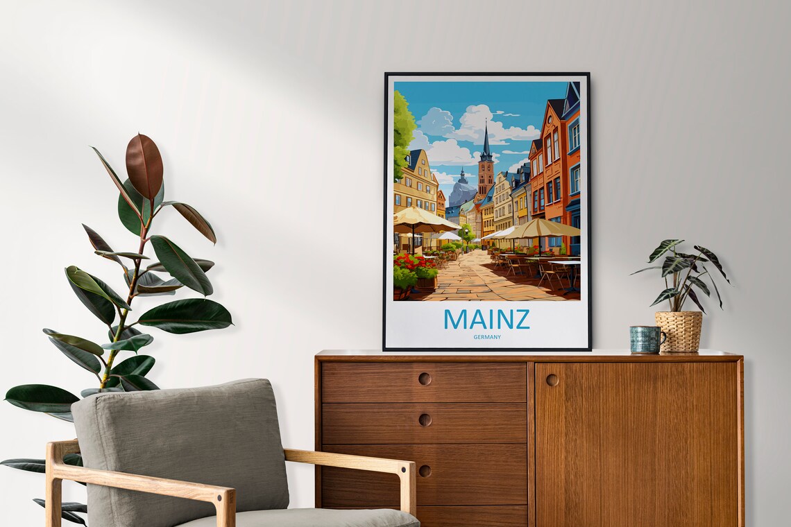 Mainz Travel Poster, Germany Wall Art Print - Image 2
