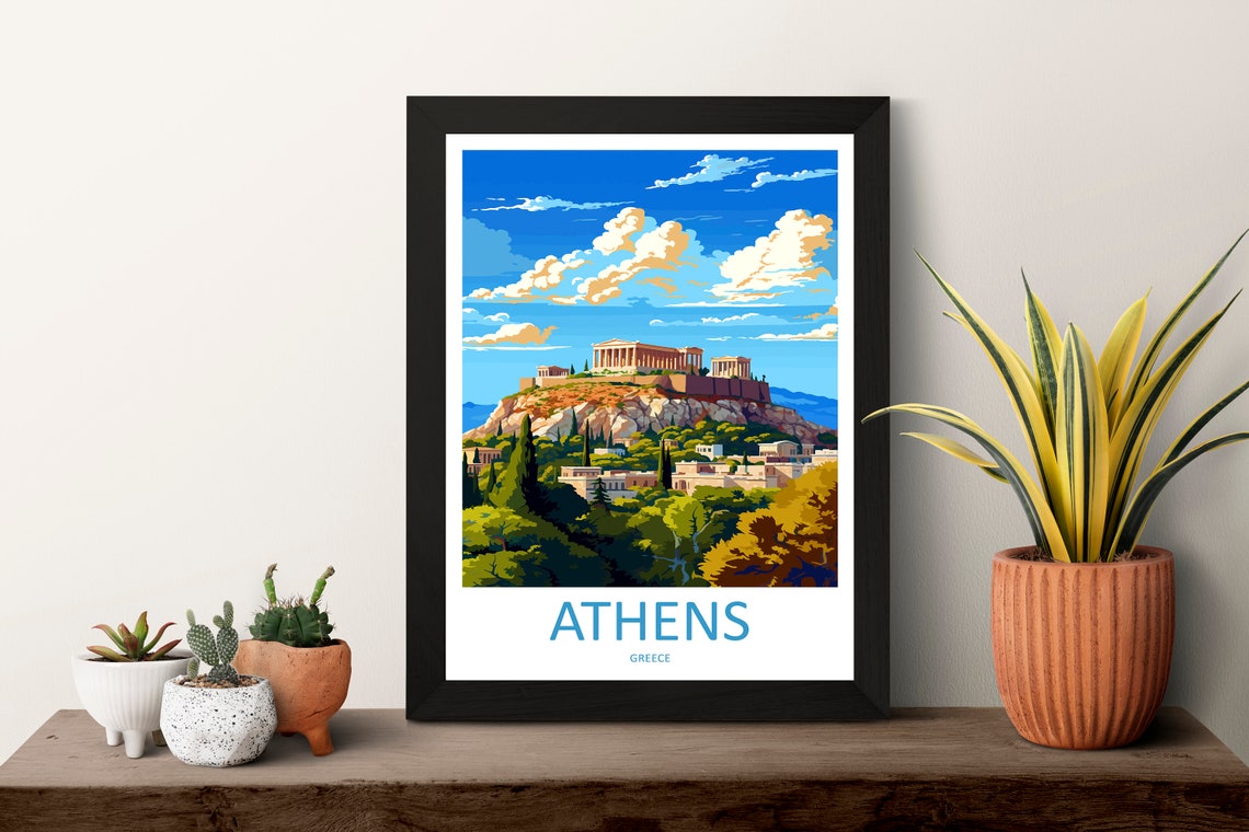 Athens Travel Poster, Greece Wall Decor - Image 3