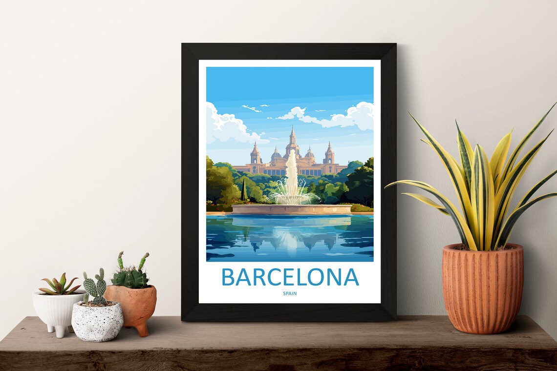 Barcelona Travel Poster, Spain Place Print - Image 3