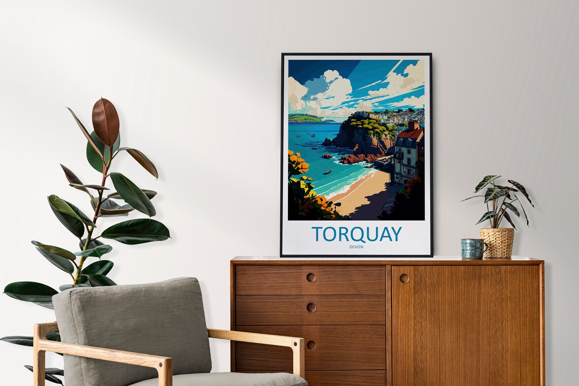 Torquay Travel Poster, England Wall Art - Image 2