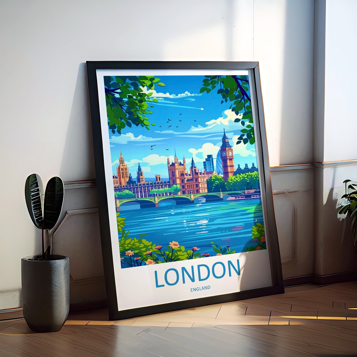 London Wall Hanging Home Decor Travel Poster - Image 2