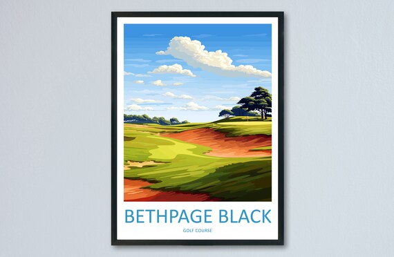 Bethpage Black Golf Club Travel Print Wall Art Bethpage Black Golf Club Wall Hanging Home Dcor Bethpage Black Art Gift Art Lovers Golf Art