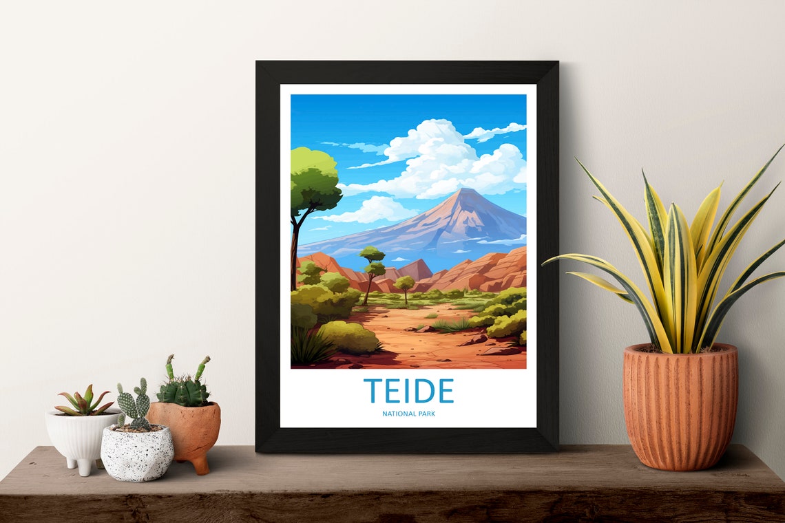 Teide National Park Volcano Tenerife Spain Travel Art Poster - Image 3