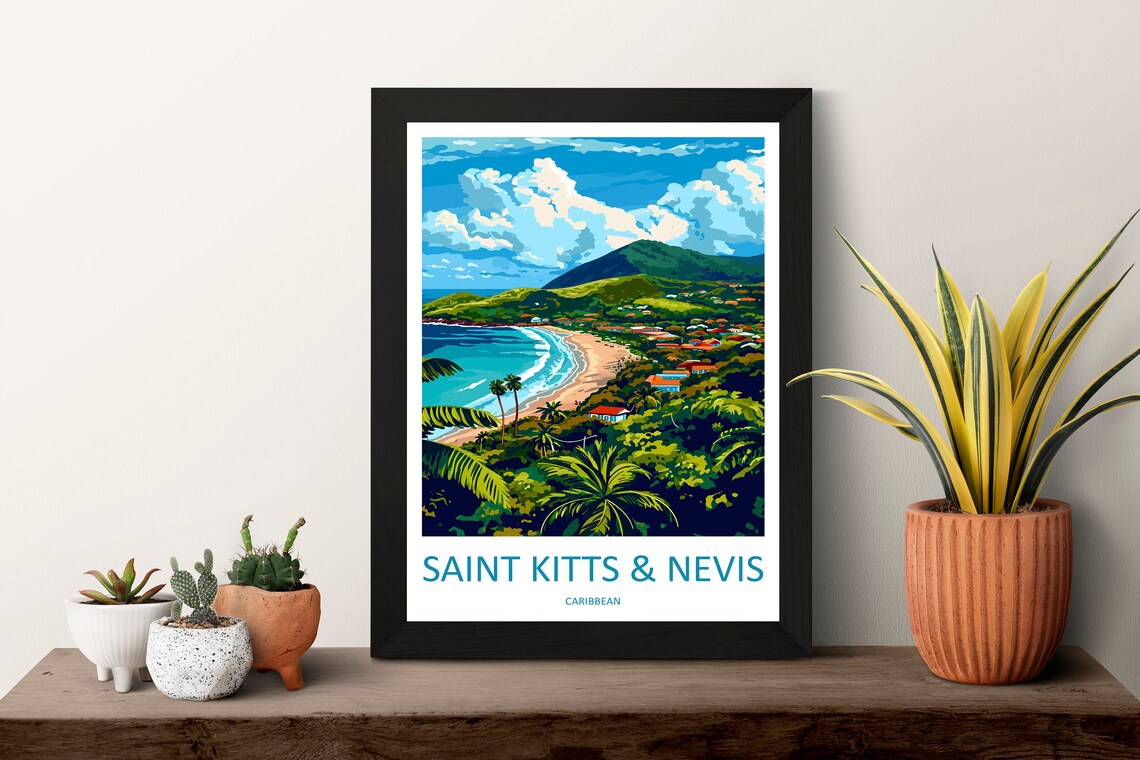 Saint Kitts And Nevis Travel Poster, Caribbean - Image 3