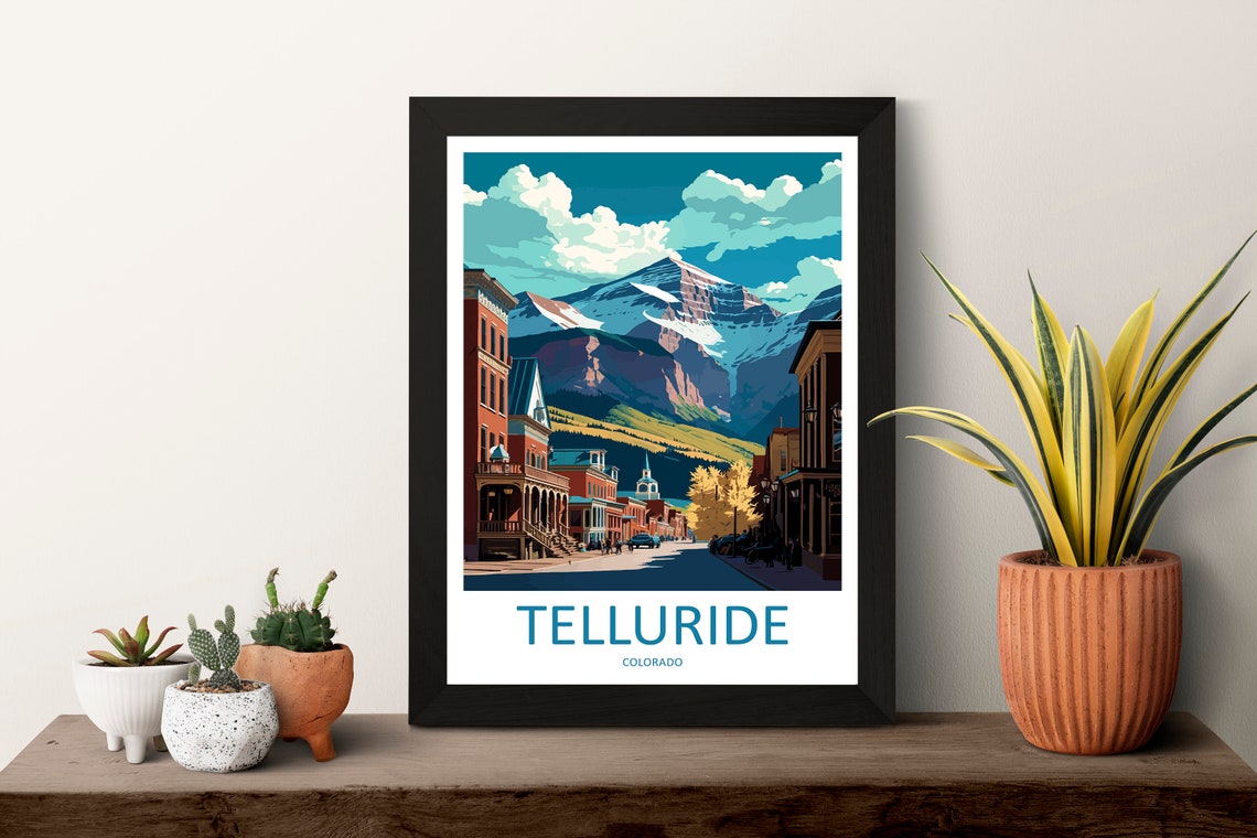 Telluride Colorado Historic Main Street Mountain Town Travel Poster - Image 3