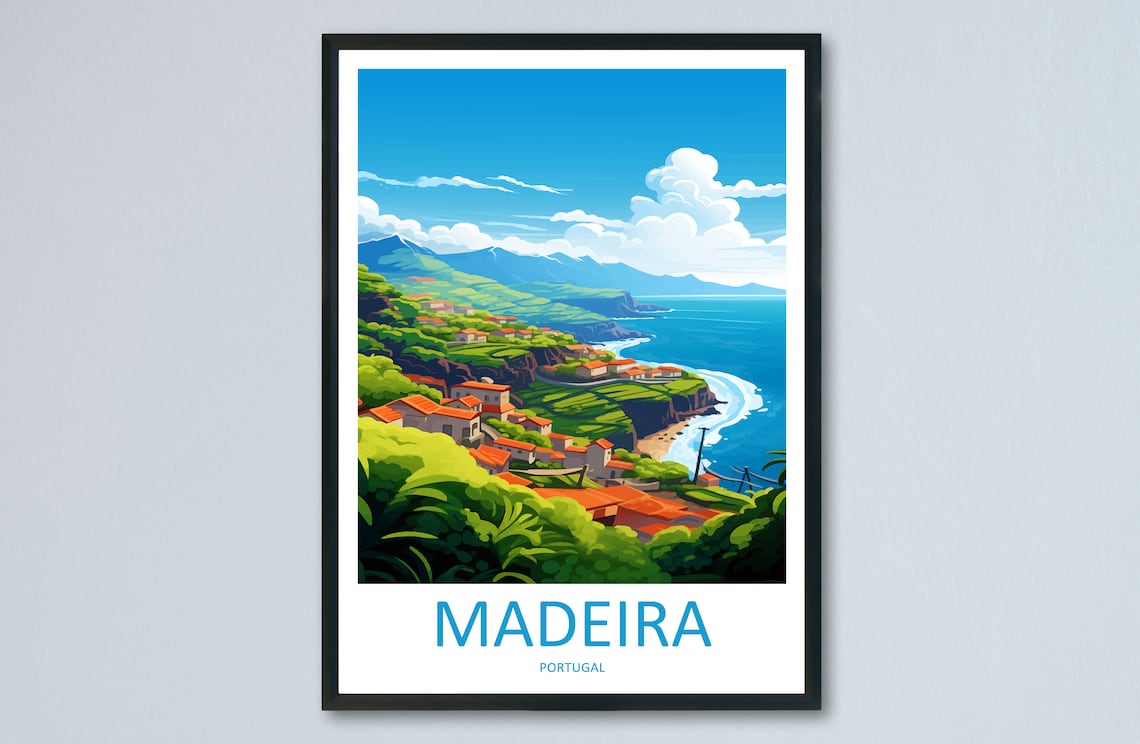 Madeira Travel Print Home Dcor Travel Poster