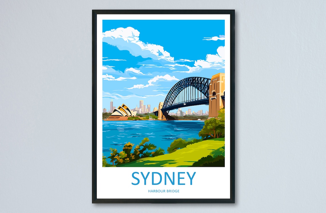 Sydney Harbour Bridge Home Decor Wall Art Print
