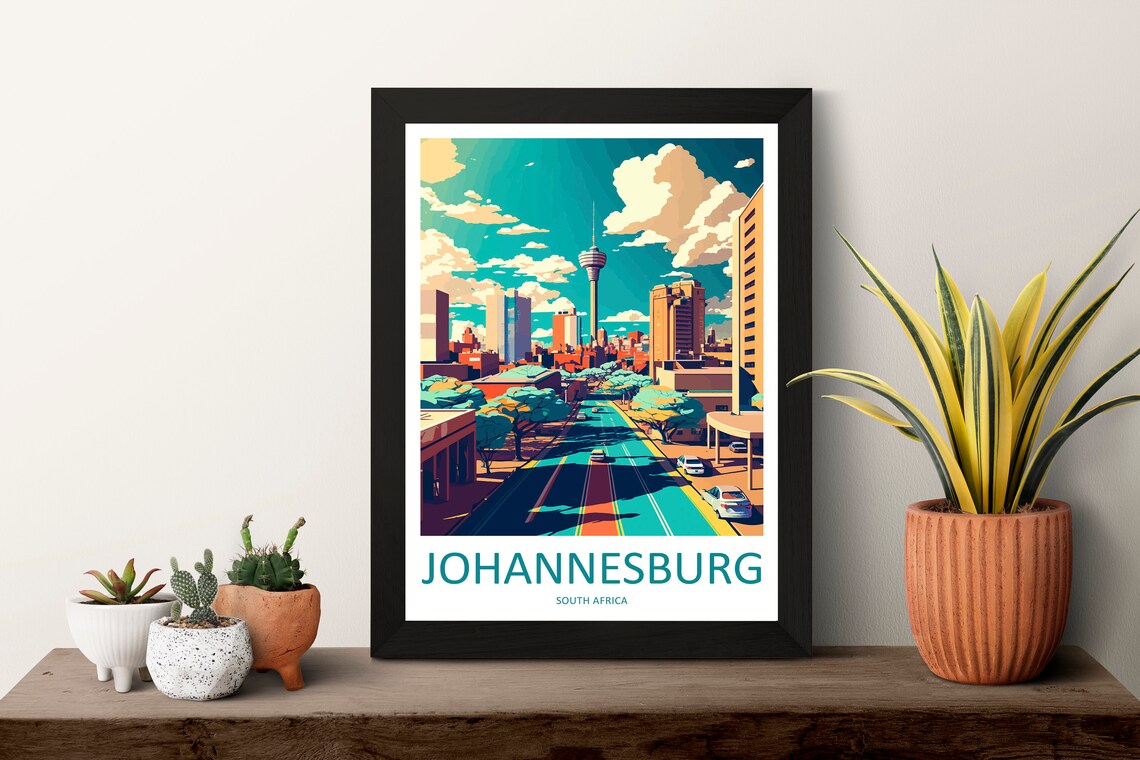 Johannesburg Travel Poster, South Africa Wall Art - Image 3