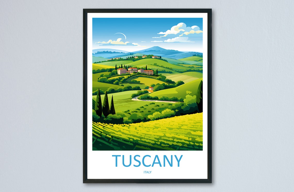 Tuscany Travel Print Wall Art Tuscany Italy Wall Hanging Home Decoration Tuscany Gift Art Lovers Wall Art Print Tuscany Italy Art Tuscany