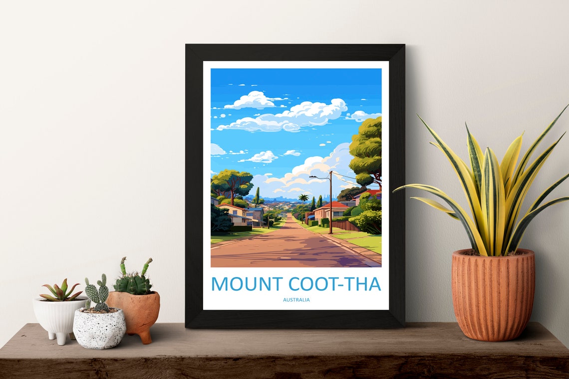 Mount Coot-Tha Brisbane Suburban Street Sunny View Travel Poster - Image 3