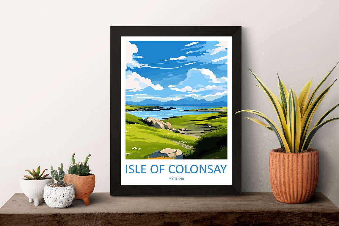 Isle Of Colonsay Travel Poster, Scotland Wall Art - Image 3