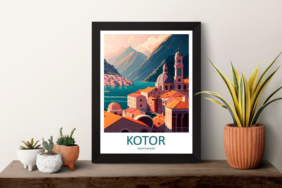 Kotor Landscape Art Print, Montenegro Wall Art - Image 3