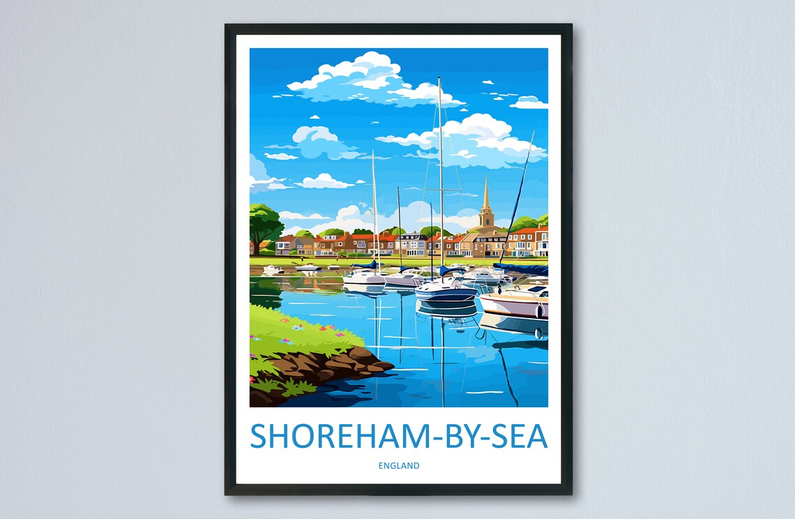 Shoreham On Sea Travel Poster, England Wall Art