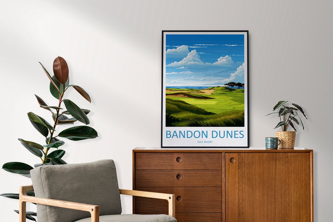 Bandon Dunes Golf Resort Coastal Links Course Ocean View Poster - Image 2