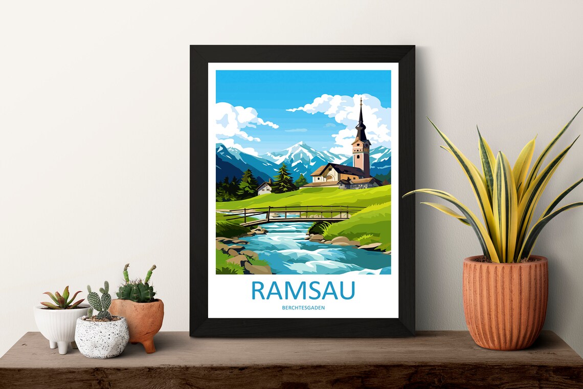 Ramsau Travel Poster, Germany Travel Art - Image 3