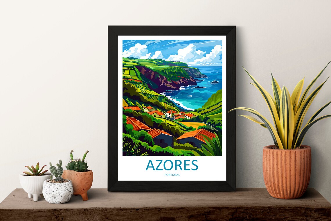 Azores Travel Poster, Portugal Wall Decor Print - Image 3