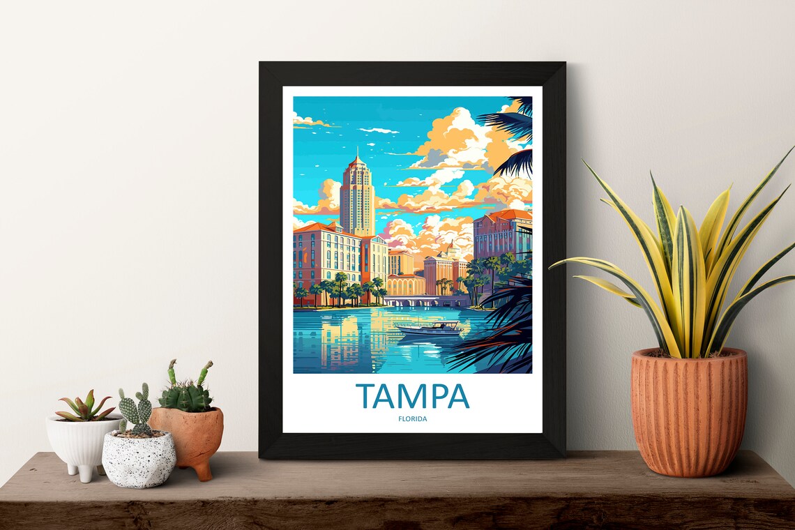 Tampa Travel Poster, Florida City Wall Art - Image 3