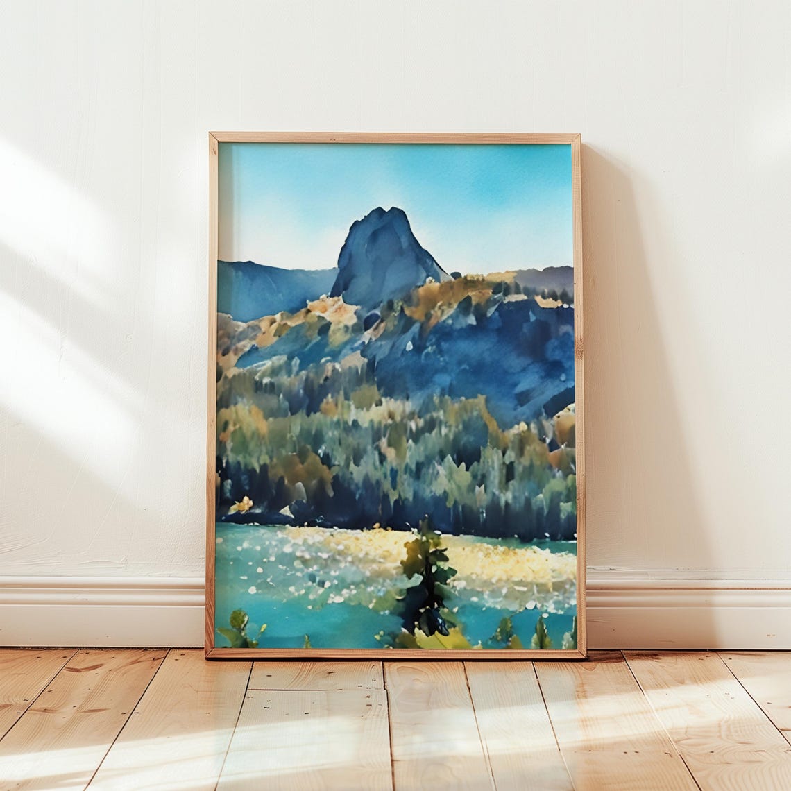 Lake Tahoe Art Print Lake Tahoe Wall Art Watercolor Art Painting Lake Tahoe Gift Lake Tahoe Poster Travel Poster Print