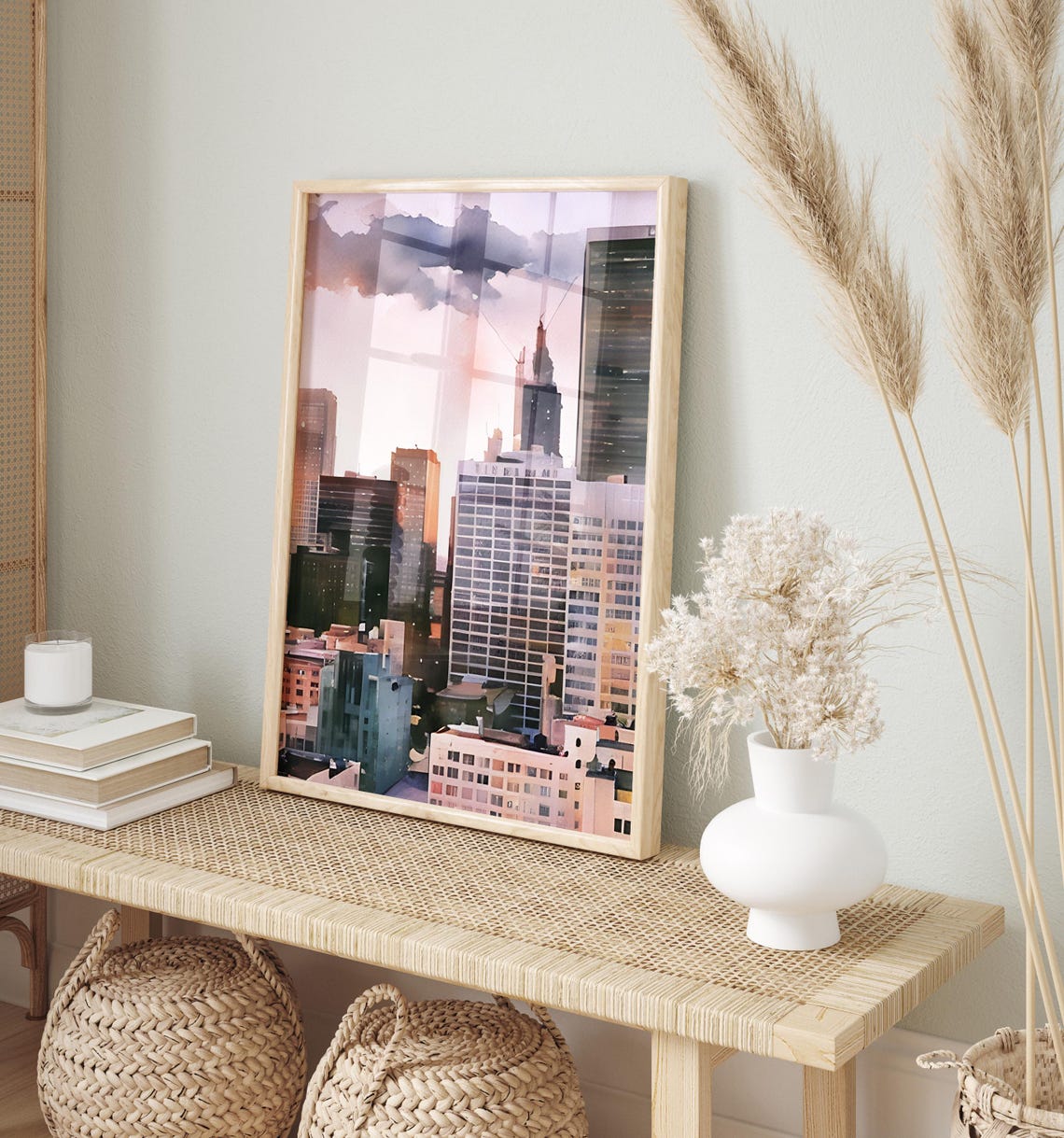 Los Angeles Art Print Los Angeles Wall Art Watercolor Art Painting Los Angeles Gift Los Angeles Poster Travel Poster Print - Image 2