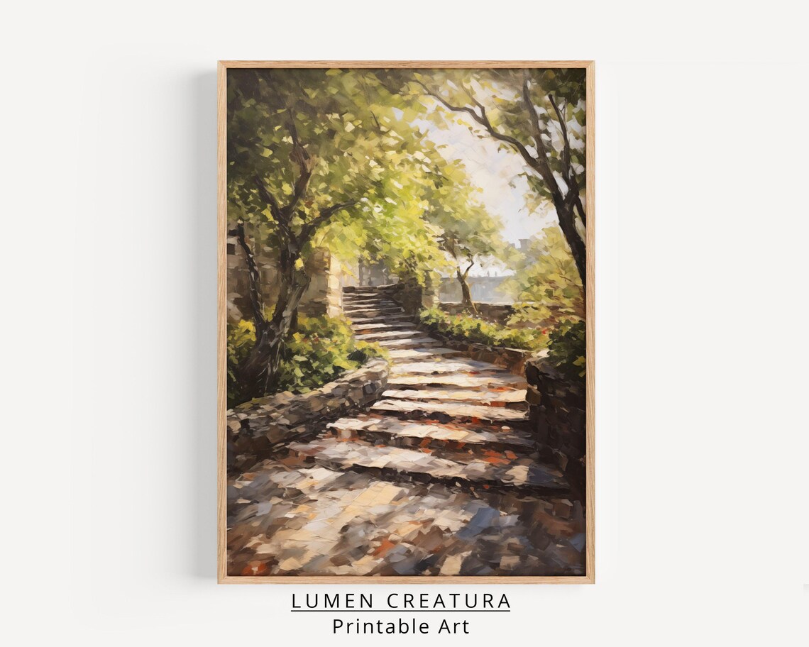 Cobblestone Farmhouse Vintage French Countryside Art Print - Image 4
