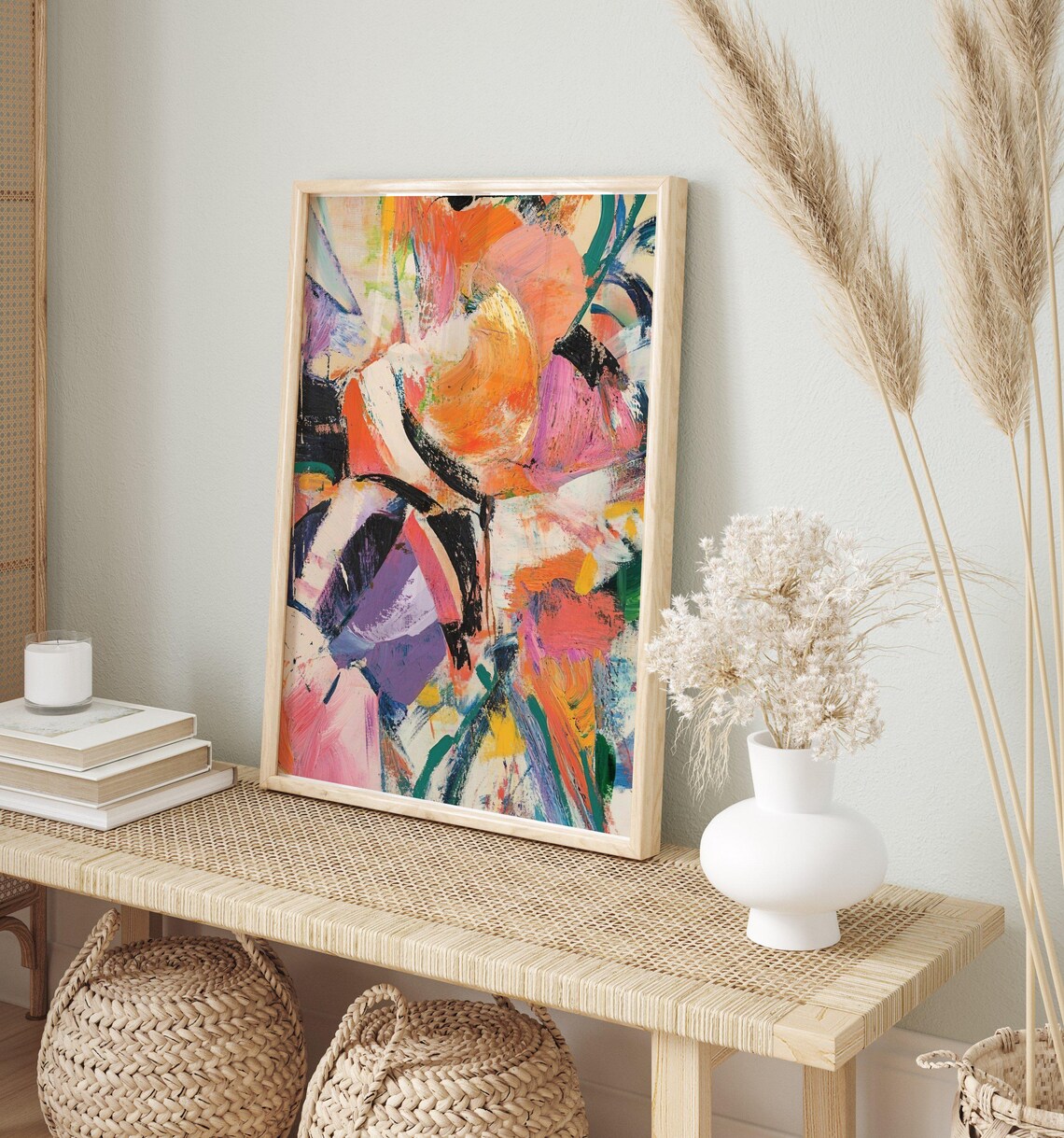 Vintage Abstract Botanical Floral Bouquet Art Print - Image 4