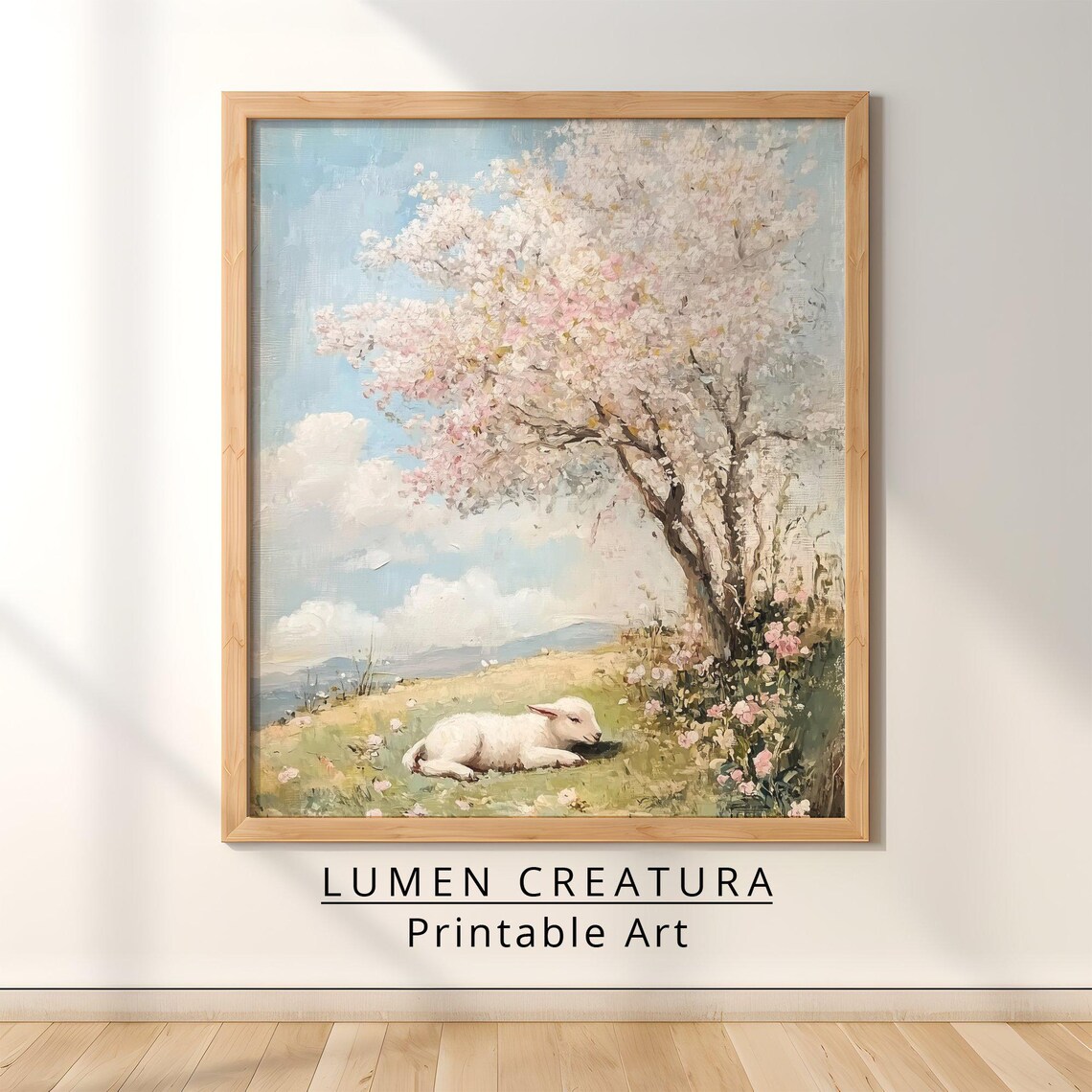 Cute Easter Painting, Neutral Spring Farmhouse - Image 3