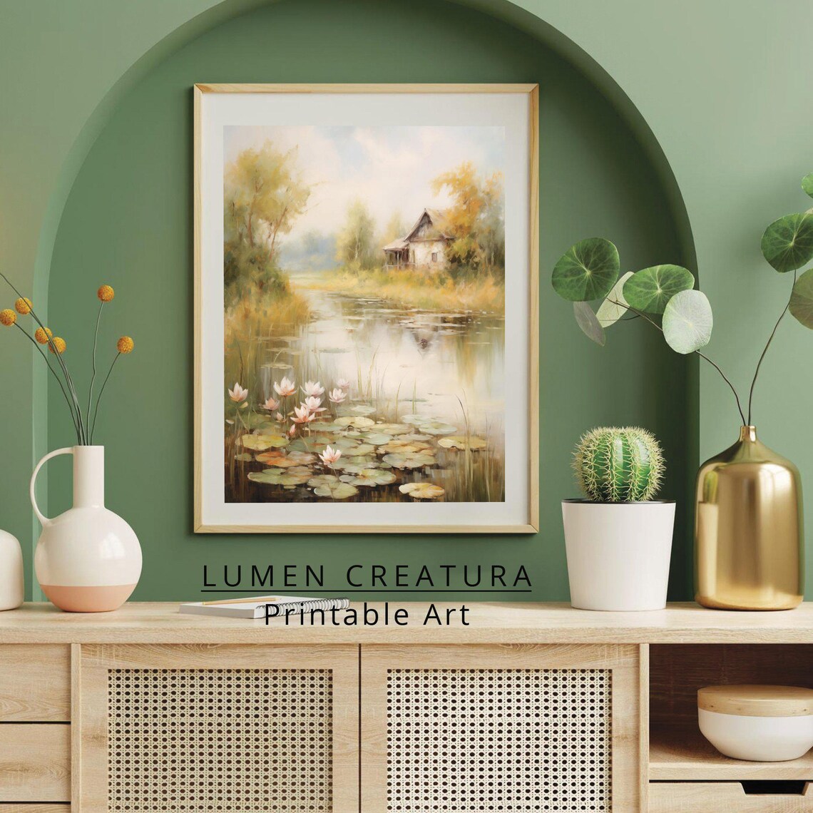 Spring Landscape, Cottagecore Farmhouse Art Print - Image 2