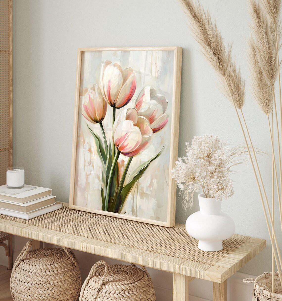 Tulips Flower Vintage Botanical Art Print - Image 2