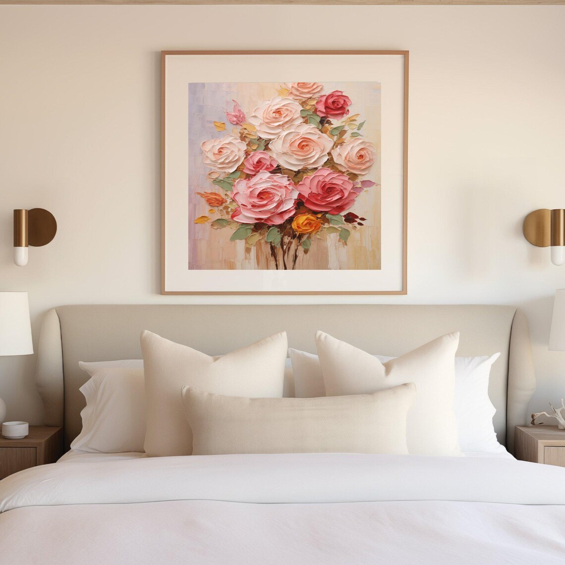 Cute Flowers Valentine’s Day Romantic Decor Print - Image 2