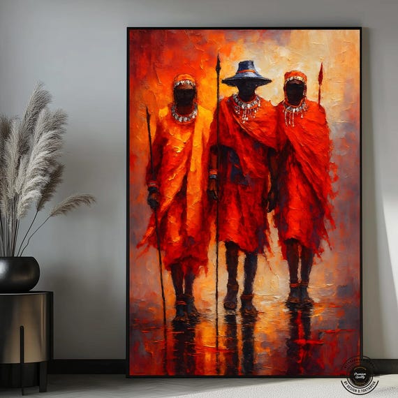 African Abstract Art Framed Poster Ethnic Wall Decor Home Culture Print