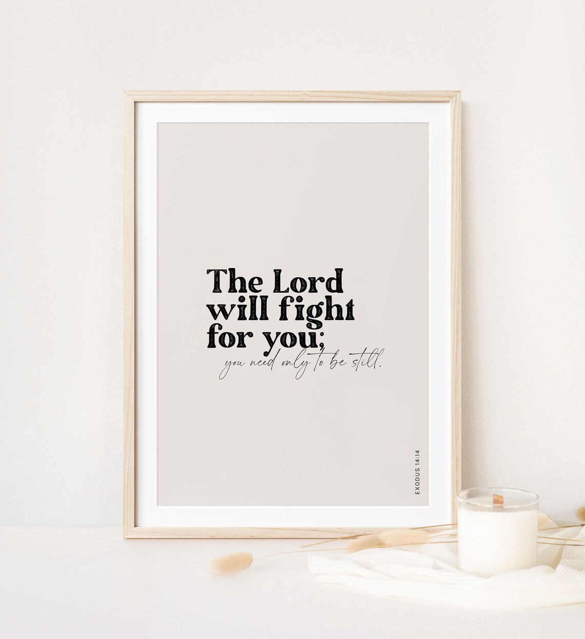The Lord Will Fight for You, Exodus 14:14 Art Print - Image 3