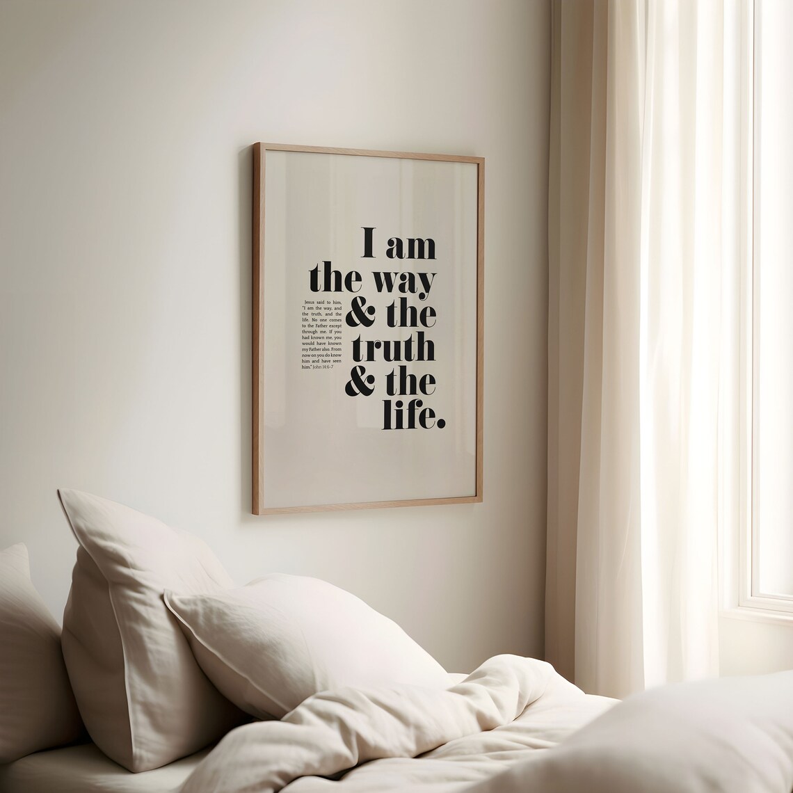 John 14:6 Bold Christian Scripture Wall Art Print - Image 5