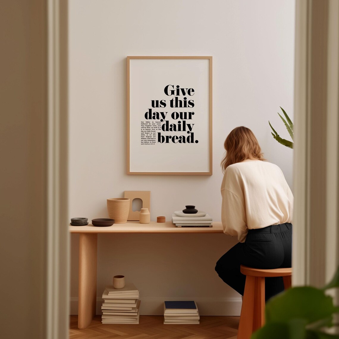 Daily Bread Matthew 6 Christian Scripture Art Print - Image 3