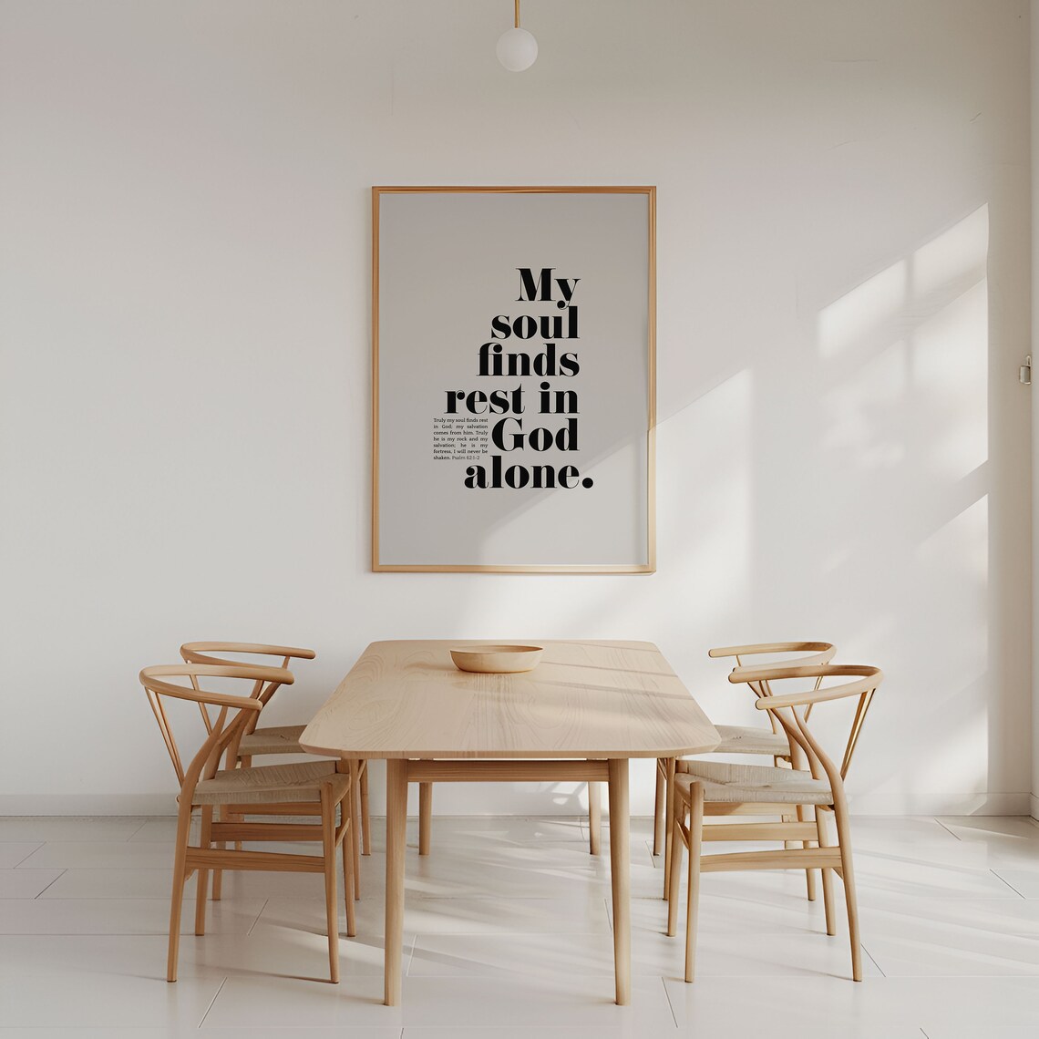 Psalm 62 Scripture Wall Art Print, Christian Verse - Image 2