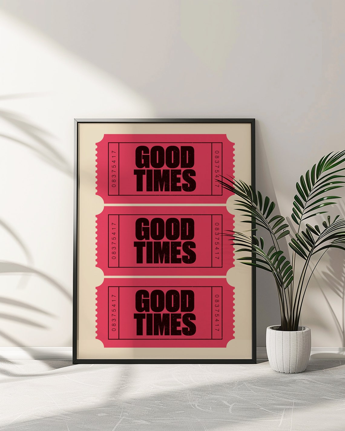 Good Times Red Ticket Retro Party Celebration Wall Decor Poster - Image 2