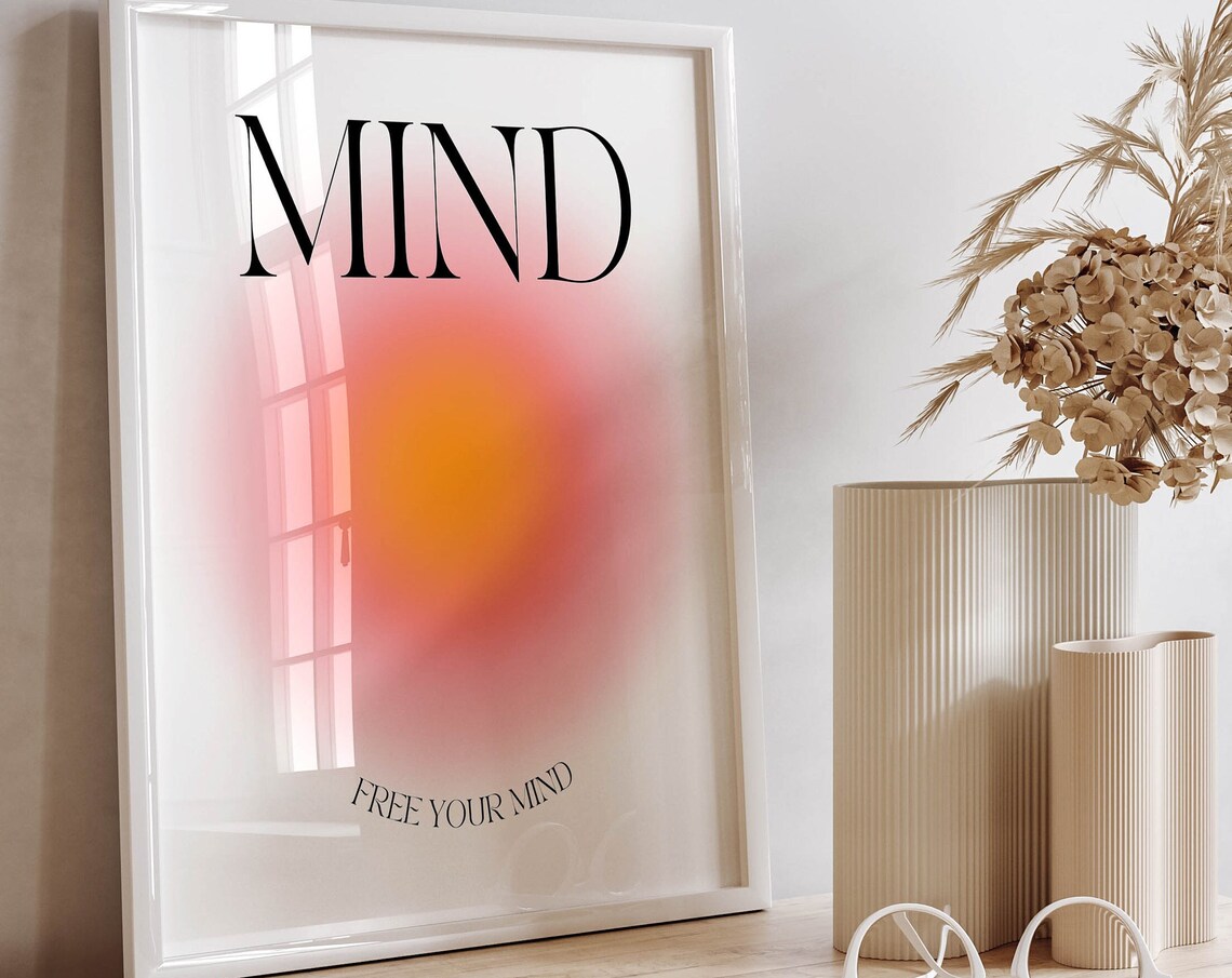 Aura Art Print, Spiritual Zen Yoga Decor